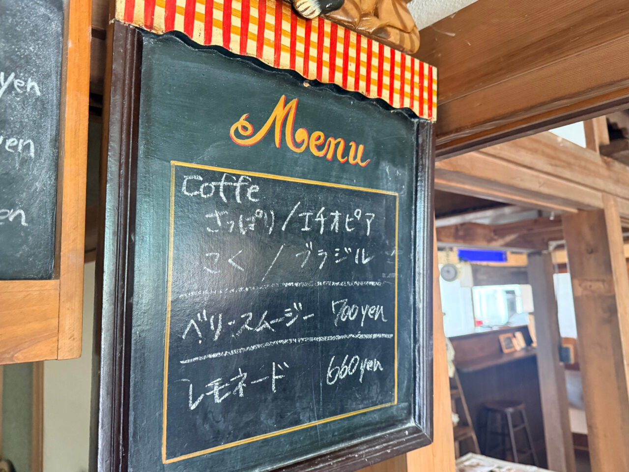 Vegetable&Fruit 古民家カフェConayaの黒板
