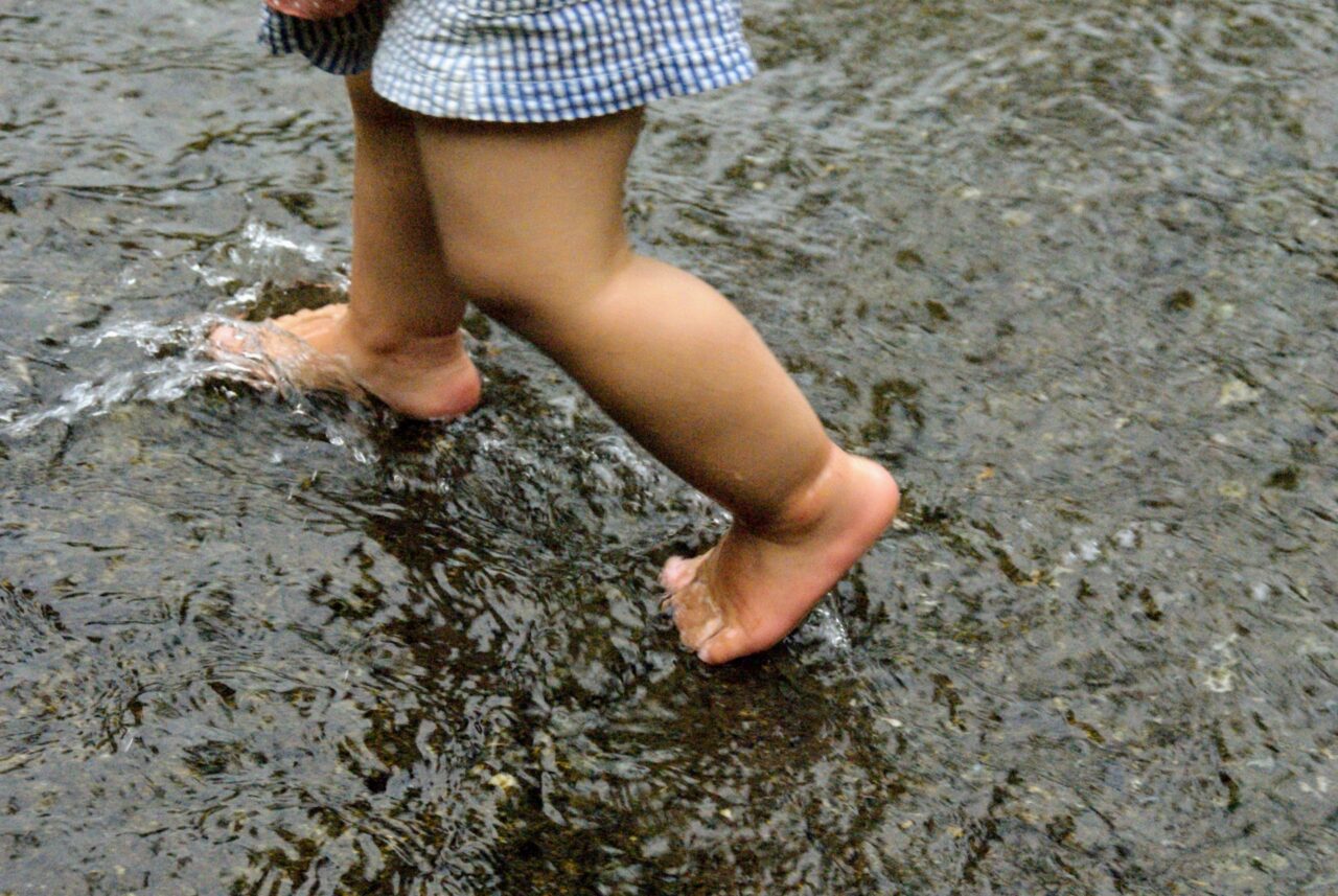 じゃぶじゃぶ池の子どものあし