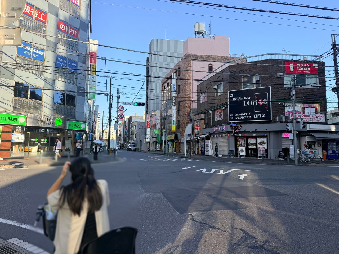 旧水戸街道の交差点
