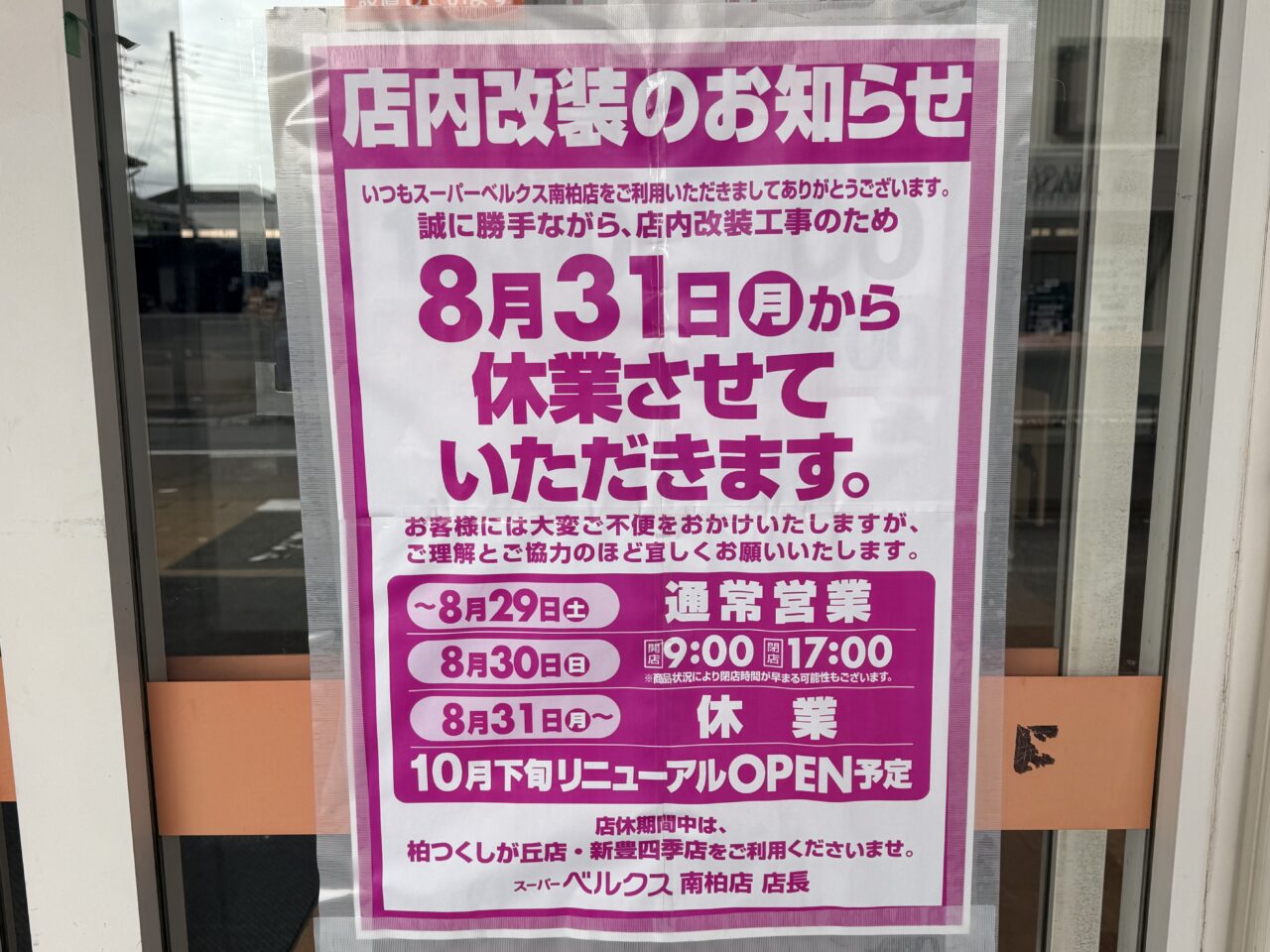 ベルクス南柏チラシ